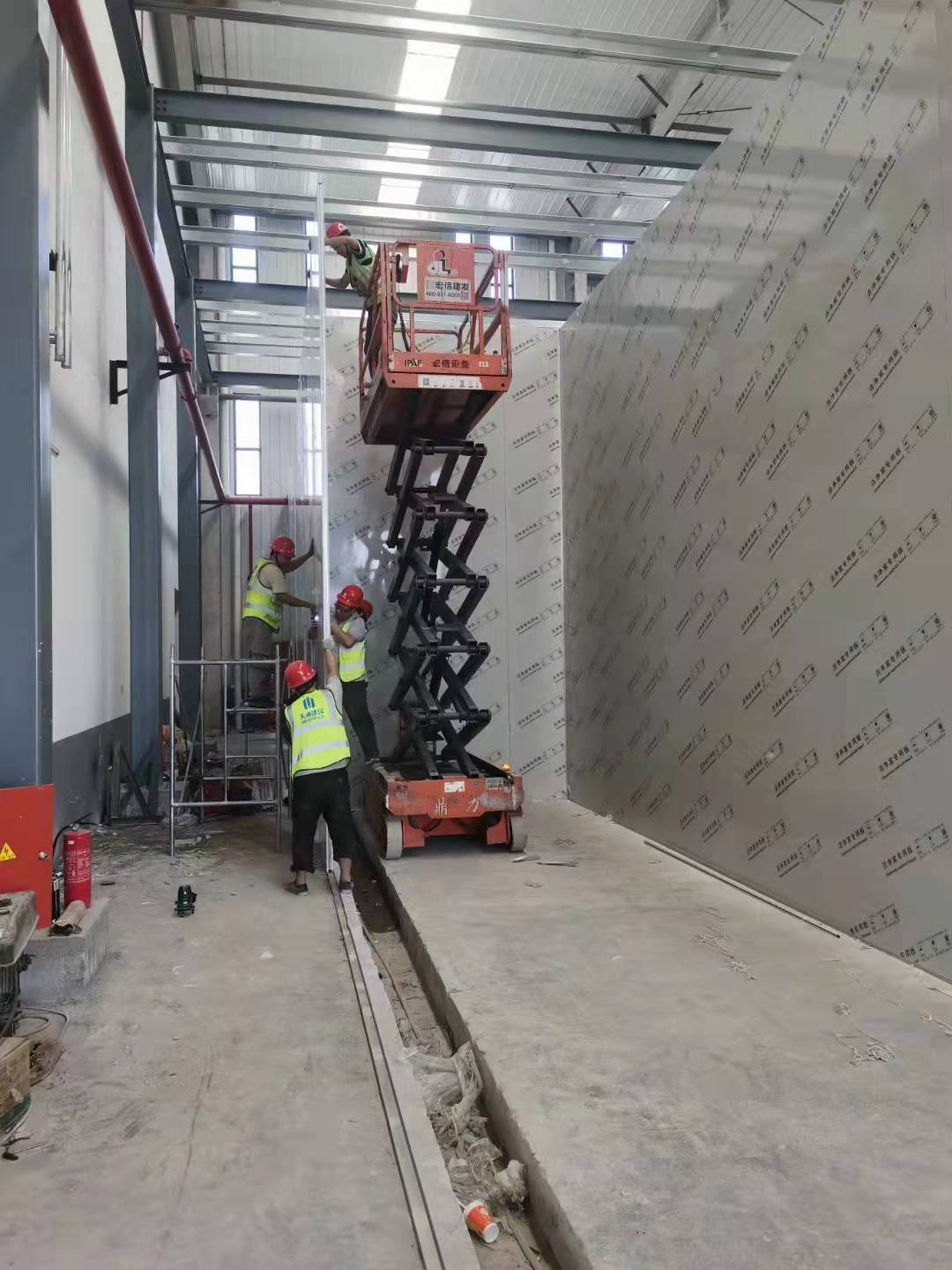 凈化夾芯板安裝施工圖片 凈化夾芯板安裝施工圖片